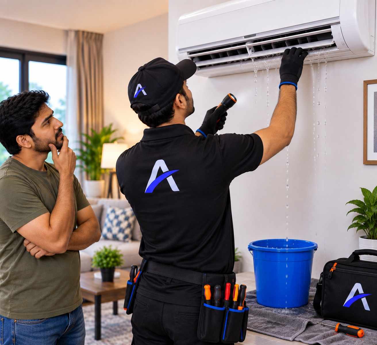 AC water leakage