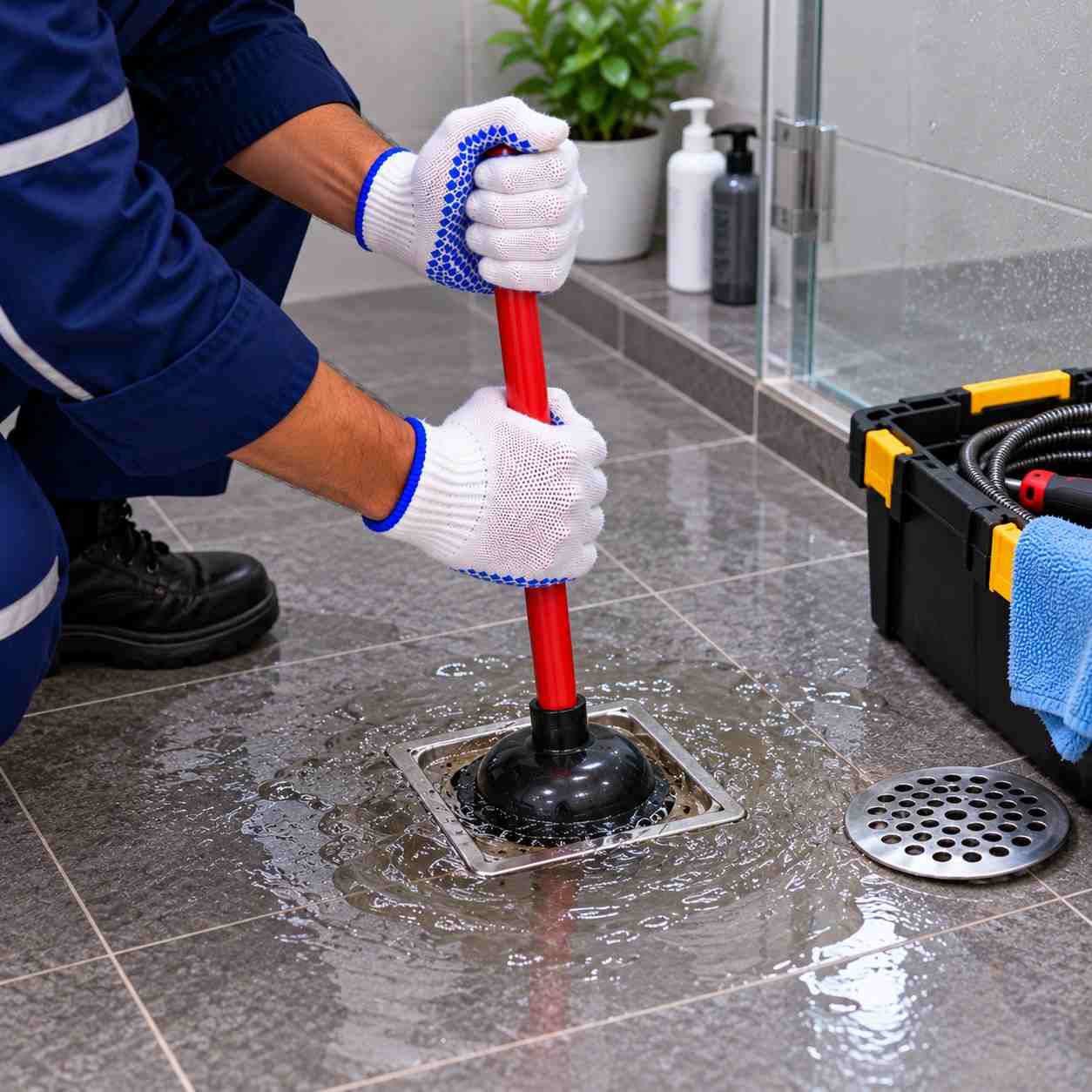 Floor drain blockage
