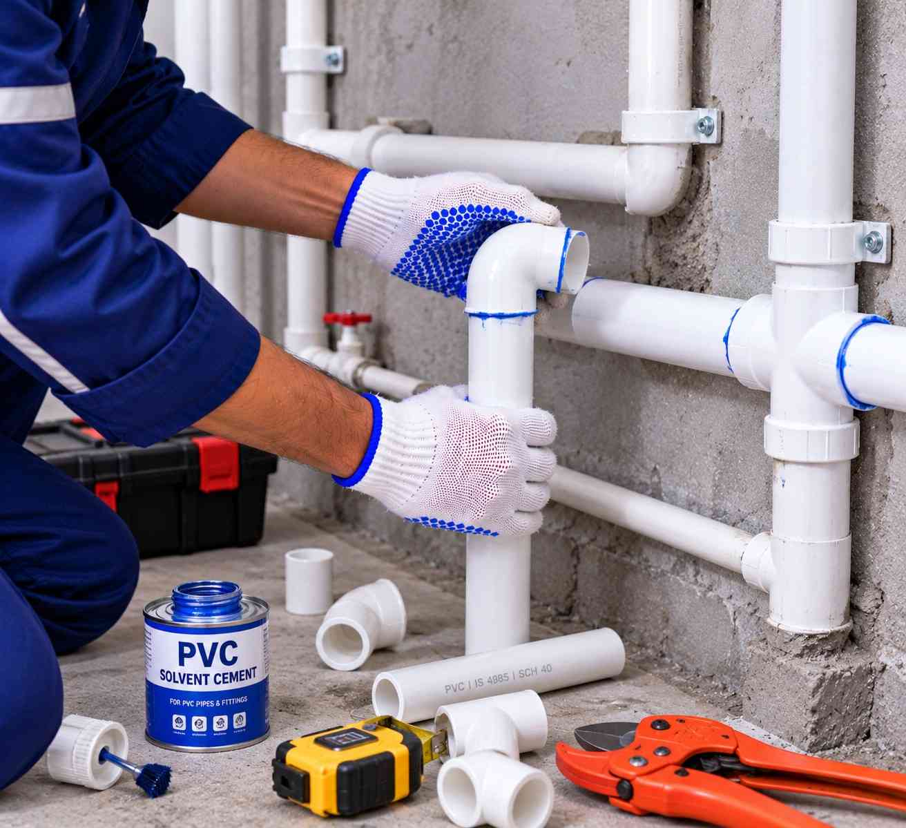 PVC pipe work